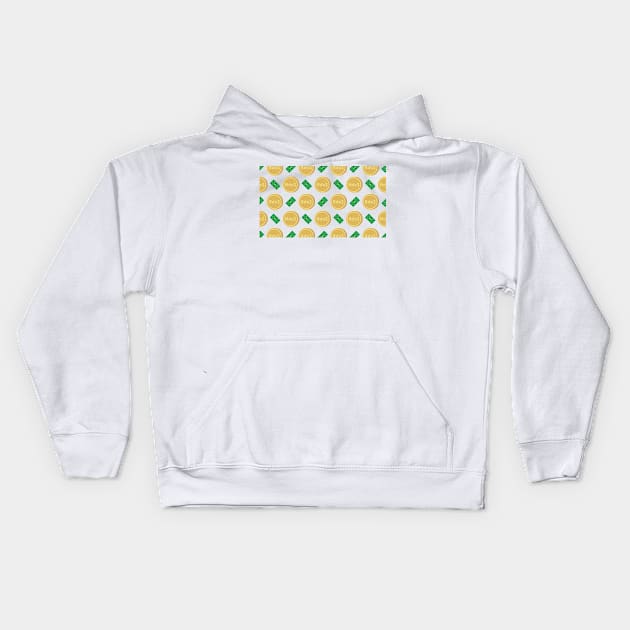 Barbados’s Barbadian dollar Bsd$ code BBD banknote and coin pattern wallpaper Kids Hoodie by FOGSJ